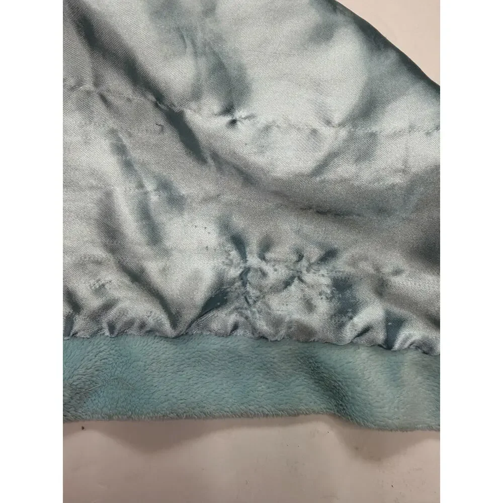 Carters Just One Year Lovey Green Frog Sweet baby Security Blanket Satin Rattle